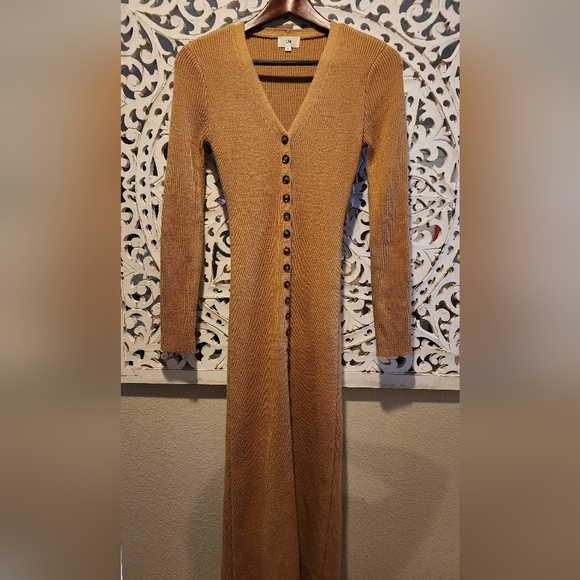 LPA KAVALA MAXI CARDIGAN SWEATER LONG SLEVES FRONT BUTTON WOOL DRESS SZ SMALL - Picture 6 of 12